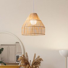 hit LIGHTING Albion藤製1燈吊燈 D60050A, 藤