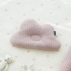 Ma lolotte 絎縫刺繡雲朵造型枕, 粉色