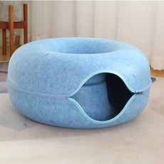 개츠비 고양이 터널 도넛 숨숨집, 블루, 1개