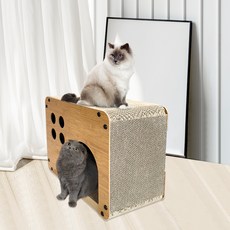 IMMUSE 貓咪方形貓抓屋, 棕色, 1個
