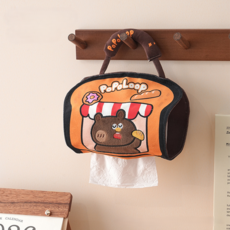 델리리움 귀여운 가정용 패브릭 키친타올 벽걸이 27 x 21.5 cm, 옐로우 곰, 3개