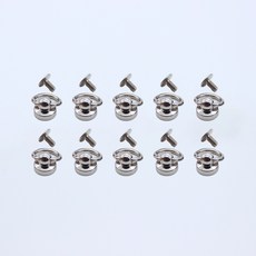 皮革工藝用和尚頭吊耳轉釦, 10個, 銀