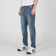 PLAYS 男士復古仿舊水洗亮點直筒丹寧褲