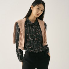 女款 Pierose 鏈條印花領帶襯衫 LFWSN903