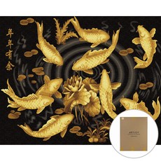 ARTJOY DIY 名畫繪畫套組 60 x 75 公分 橫式, 金鯉魚, 1個