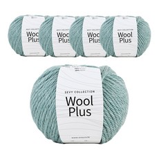 Philiph纖維 Wool Plus 毛線, 5 薄荷綠, 5個