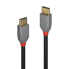 LINDY 林帝 ANTHRA USB2.0 Type-C/公-公傳輸線, 2m, 黑色, 1條