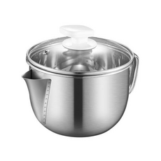 XINBAILI 鑫佰利 304不鏽鋼湯油分離壺, 1000ml 大容量 耐高溫抗腐蝕, 1組, 15cm