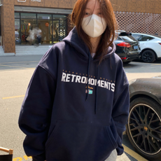 PEONIST 吸汗寬鬆上衣寬鬆連帽T恤