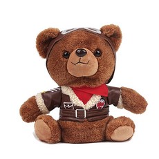 COLLYS GOLF 棕色飛行員熊角色多功能桿頭套, 混合顏色, 1個