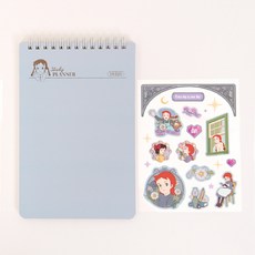 ANNE OF GREEN GABLES 100天讀書計畫本 萬年型 貼紙, 粉藍色(計畫本), 1個