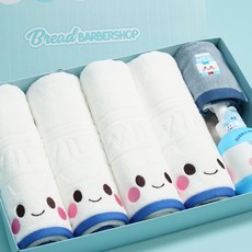 CHUNGMU TOWEL Cloudmang 麵包理髮師 緹花洗臉毛巾 160g 30支精梳棉 4入 洗手乳 擦手巾, 1個, 韋克