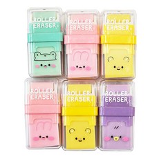 Danbinine 清潔滾輪橡皮擦 6個, 隨機出貨, 1組