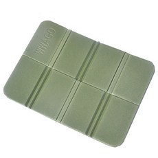 PE 8段折疊1人用登山墊 6入, 綠色