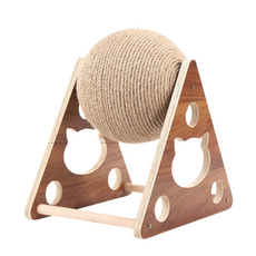 Kim Meong-nyang 貓用實木圓形抓板, 1個, 三角形 L