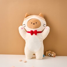 BUTTERSHOP 牛奶貓學校 奶油熊 長抱枕, 米色