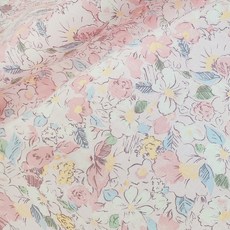 Leuhome 20支棉布料 水彩花園布料, 粉紅色, 1個