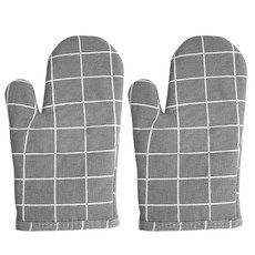 Saenghwalgongsik 北歐風格紋廚房烤箱手套 2入, 1個, 灰色