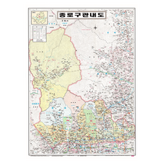 Map.Come 鐘路區內部地圖塗層小 78 x 110cm, 1個
