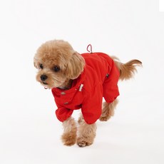 PUPPY ANGEL 狗狗MAGAGIO雨天連帽連身衣 V2 PA-OW152, 1個, 337 紅色