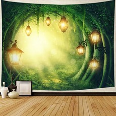 Allode 風景山谷瀑布牆壁裝飾聚酯纖維布質海報, 04