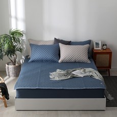 AINIX 純棉絎縫雙面床墊, 海軍藍(雙面)