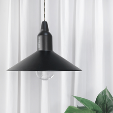 라이크하우스 당기는 문램프 텐트 캠핑조명, 블랙, 1개