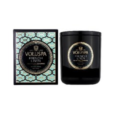 Boluspa 法國亞麻玻璃蠟燭 270g, 1個, 棉花+柏樹+香草豆+陳皮