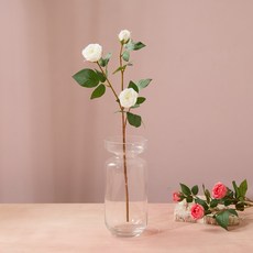모던하우스 조화 다이아몬드로즈 스프레이 x3 57cm, 화이트, 1개 화이트, 1개