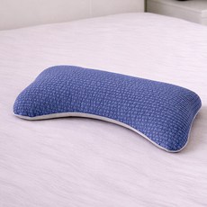 자미코코 피그먼트 메밀베개 아치형, 파랑, 1개