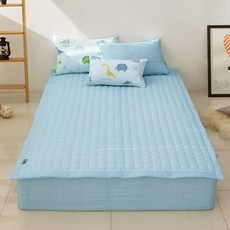 EBLANK 兒童款超細纖維莫代爾床墊, Tino藍色, 1個