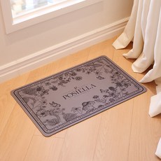 POSIELLA 可水洗珪藻土廚房地墊 蝴蝶, 灰色