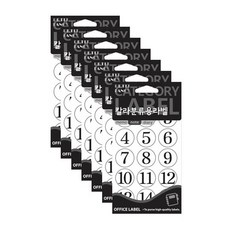 Petit 彩色分類用索引標籤 20-410, 7個, 白色