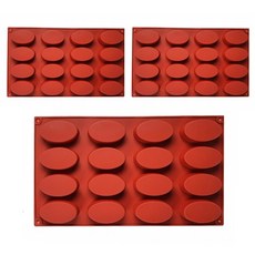 YIWU 矽膠橢圓16格烘焙模具, 1個