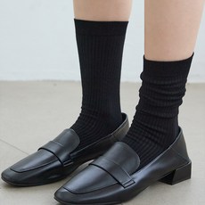 티에스에이치 여성용 베이직 리브드 양말