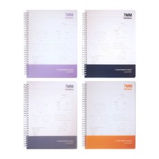 STUDIO EIGHT 行距7mm 1/2除法數學筆記本4種+貼紙套組, 隨機發貨（備註、貼紙）, 1套