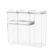 Placo 正方形保鮮盒 小型 700ml x 2入 + 中型 1.7L x 2入 + 大型 2.5L 組, 1套