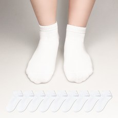 새실로 아동용 심플 무지 밴딩 단목 양말 10켤레