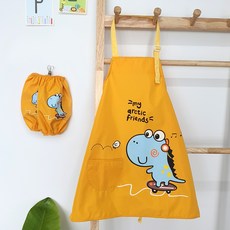 woojooi 男童恐龍邊框圍裙 + 袖套組