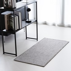 inroom 高磅數仿藤編厚實提花地墊, 灰色