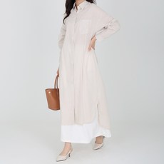 모이르벨라 플로 트임 셔츠 롱 원피스 T24FW2-A0643 빅사이즈 포함