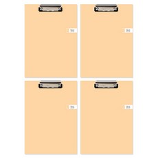 TOCTOC A4彩色板夾, 4入, 黃色