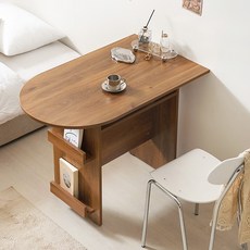 e스마트 리프 반원 식탁 테이블 방문설치, 클래식오크, 2인용