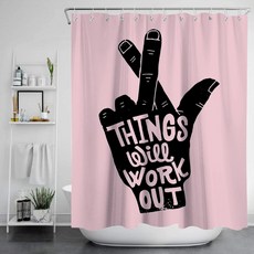 Hazelly風格浴室浴簾 Type17 180 x 180 cm, 1個