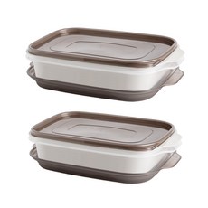 生活En長方形瀝水籃托盤容器 棕色 6L, 1入, 2個