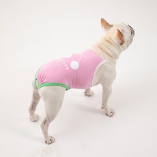 퍼피갤러리 강아지 체리 러닝 수트탑, 핑크, 1개