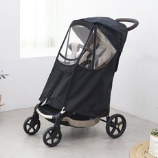 MOMNEST Able Cozy Premium Shine Cozywell Trike Leber S 防風四季雨罩 A型, 1個, 藍黑色