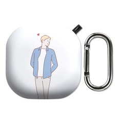 누아트 버즈프로/버즈2 드로잉 하드케이스, 바라보는 남자전신