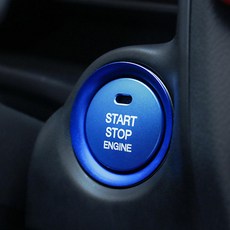 river fox 車用黏貼式啟動按鈕裝飾蓋, 藍色, 1個