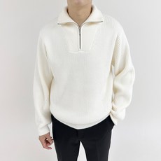Ador Classic 男士惠斯林半拉鍊亨利領雙層長袖針織衫